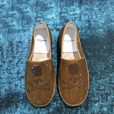 Master Mind Japan 2019 Mens Leather Slip On - 마스터마인드 재팬 2019 남성용 레더 슬립온 MMJS0003.Size(240 - 270).옐로우골드