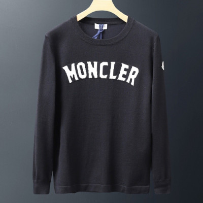 Moncler 2019 Mens Retro Logo Crew-neck Sweater - 몽클레어 2019 남성 레트로 로고 크루넥 스웨터  Moc0649x.Size(m - 3xl).블랙