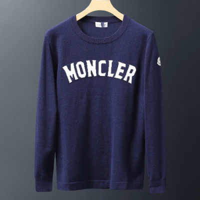 Moncler 2019 Mens Retro Logo Crew-neck Sweater - 몽클레어 2019 남성 레트로 로고 크루넥 스웨터  Moc0650x.Size(m - 3xl).네이비