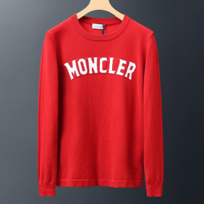 Moncler 2019 Mens Retro Logo Crew-neck Sweater - 몽클레어 2019 남성 레트로 로고 크루넥 스웨터  Moc0650x.Size(m - 3xl).레드