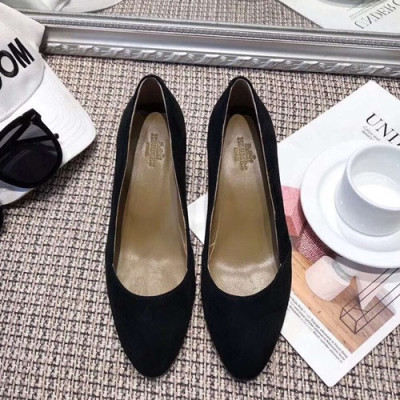 Hermes 2019 Ladies Suede Pumps Middle Heel - 에르메스 2019 여성용 스웨이드 펌프스 미들힐 HERS0219,Size(225 - 245).블랙