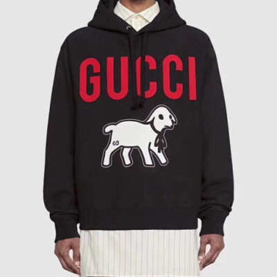 Gucci 2019 Mens Logo Cotton HoodT - 구찌 2019 남성 로고 코튼 후드티 Guc01273x.Size(xs - l).2컬러(블랙/크림)