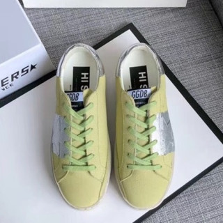 Golden Goose 2019 Ladies Leather Sneakers - 골든구스 2019 여성용 레더 스니커즈,GGDBS0011.Size (225 - 250).옐로우