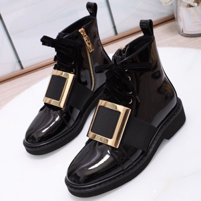 Roger Vivier 2019 Ladies Leather Boots - 로저비비에 2019 여성용 레더 부츠,RVS0087.Size(225 - 245).블랙