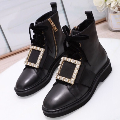Roger Vivier 2019 Ladies Leather Boots - 로저비비에 2019 여성용 레더 부츠,RVS0088.Size(225 - 245).블랙