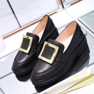 Roger Vivier 2019 Ladies Leather Loafer - 로저비비에 2019 여성용 레더 로퍼,RVS0093.Size(225 - 245).블랙