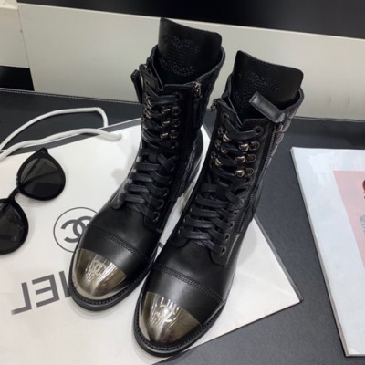 Chanel 2019 Ladies Leather Boots - 샤넬 2019 여성용 레더 부츠 CHAS0344,Size(225-250),블랙