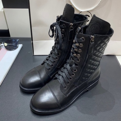 Chanel 2019 Ladies Leather Boots - 샤넬 2019 여성용 레더 부츠 CHAS0345,Size(225-250),블랙