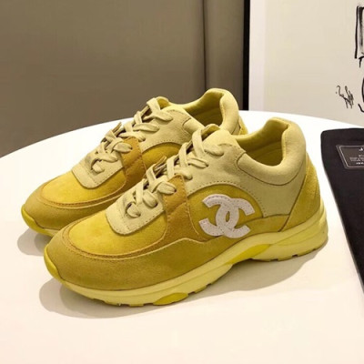Chanel 2019 Mm / Wm Suede Running Shoes - 샤넬 2019 남여공용 스웨이드 런닝슈즈 CHAS0353.Size(225 - 275).옐로우