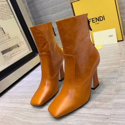 Fendi 2019 Ladies Leather High Heel Boots - 펜디 2019 여성용 레더 하이힐 부츠  FENS0096,Size(225-250),카멜
