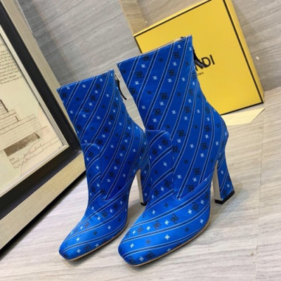 Fendi 2019 Ladies Silk High Heel Boots - 펜디 2019 여성용 실크 하이힐 부츠  FENS0100,Size(225-250),블루
