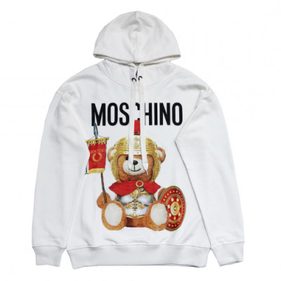 Moschino 2019 Mm/Wm Logo Teddy Cotton Hood Tee - 모스키노 2019 남자 로고 테디 코튼 후드티 Mos0025x.Size(xs - l).화이트