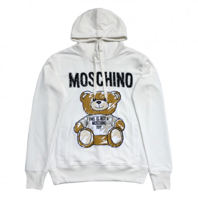 Moschino 2019 Mm/Wm Logo Teddy Cotton Hood Tee - 모스키노 2019 남자 로고 테디 코튼 후드티 Mos0027x.Size(xs - l).화이트