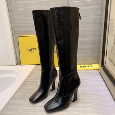 Fendi 2019 Ladies Leather High Heel Boots - 펜디 2019 여성용 레더 하이힐 부츠  FENS0102,Size(225-250),블랙