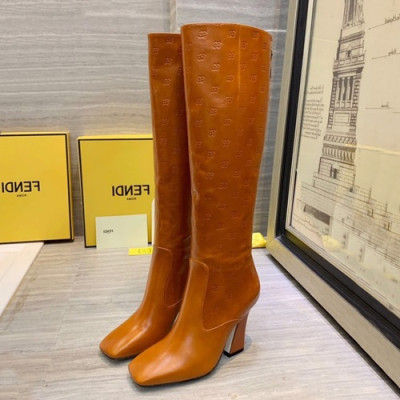 Fendi 2019 Ladies Leather High Heel Boots - 펜디 2019 여성용 레더 하이힐 부츠  FENS0103,Size(225-250),카멜