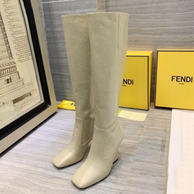 Fendi 2019 Ladies Leather High Heel Boots - 펜디 2019 여성용 레더 하이힐 부츠  FENS0104,Size(225-250),화이트