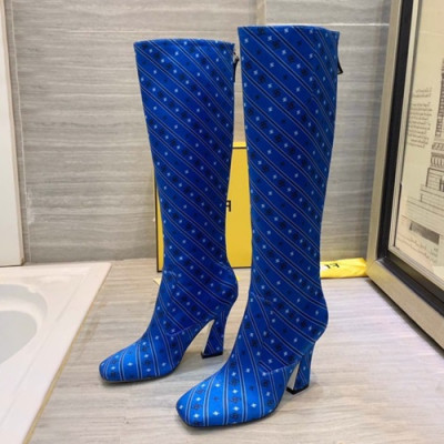 Fendi 2019 Ladies Silk High Heel Boots - 펜디 2019 여성용 실크 하이힐 부츠  FENS0107,Size(225-250),블루