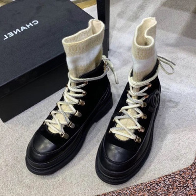 Chanel 2019 Ladies Suede & Leather Boots - 샤넬 2019 여성용 스웨이드&레더 부츠 CHAS0365,Size(225-250),블랙