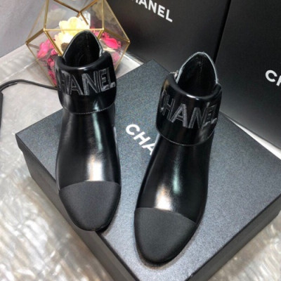 Chanel 2019 Ladies Leather Boots - 샤넬 2019 여성용 레더 부츠 CHAS0370,Size(225-250),블랙