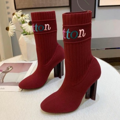 Louis vuitton 2019 Ladies Knit High Heel Boots - 루이비통 2019 여성용 니트 하이힐 부츠,LOUS0233,Size(225 - 250).레드