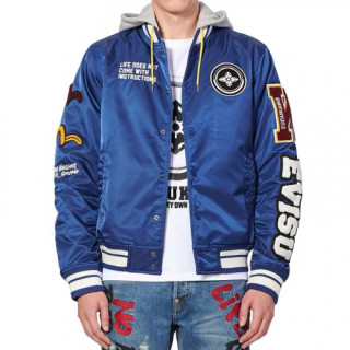 Evisu 2019 Mens Embroidery Evisukuro Casual Jacket - 에비수 2019 남성 자수 갈매기 캐쥬얼 자켓 Evi003x.Size(m - 2xl).블루