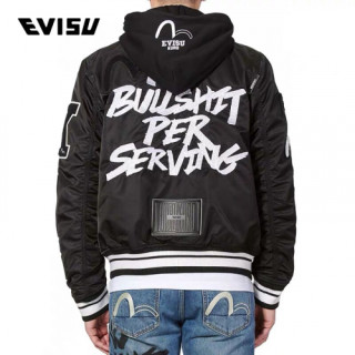 Evisu 2019 Mens Embroidery Evisukuro Casual Jacket - 에비수 2019 남성 자수 갈매기 캐쥬얼 자켓 Evi004x.Size(m - 2xl).블랙