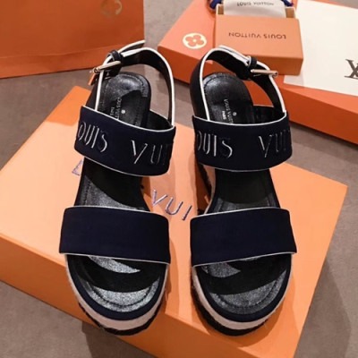 Louis Vuitton 2019 Ladies Wedge Sandal - 루이비통 2019 여성용 웨지 샌들 LOUS0239,Size(225 - 250).네이비