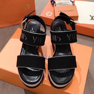 Louis Vuitton 2019 Ladies Wedge Sandal - 루이비통 2019 여성용 웨지 샌들 LOUS0240,Size(225 - 250).블랙