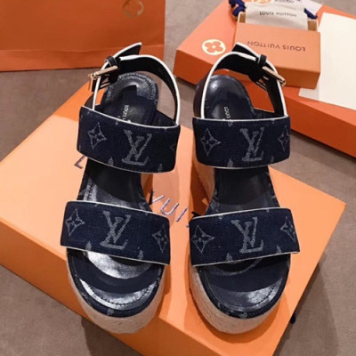 Louis Vuitton 2019 Ladies Wedge Sandal - 루이비통 2019 여성용 웨지 샌들 LOUS0241,Size(225 - 250).네이비