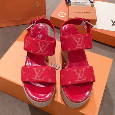 Louis Vuitton 2019 Ladies Wedge Sandal - 루이비통 2019 여성용 웨지 샌들 LOUS0243,Size(225 - 250).레드