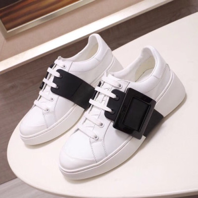 Roger Vivier 2019 Ladies Leather Sneakers - 로저비비에 2019 여성용 레더 스니커즈 ,RVS0113.Size(225 - 245).화이트