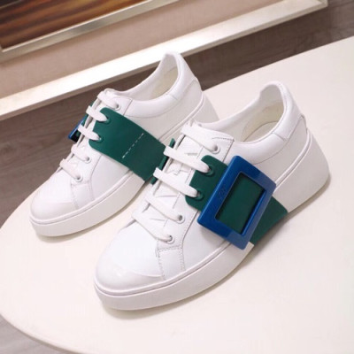 Roger Vivier 2019 Ladies Leather Sneakers - 로저비비에 2019 여성용 레더 스니커즈 ,RVS0114.Size(225 - 245).화이트