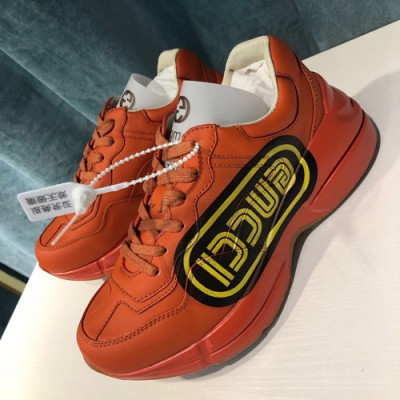 Gucci 2019 Mm/Wm Leather Running Shoes - 구찌 2019 남여공용 레더 런닝슈즈 GUCS0260.Size(225 - 275).오렌지