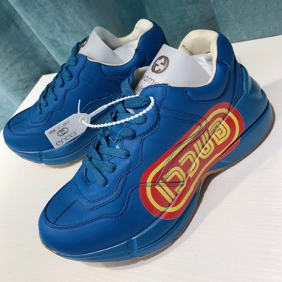 Gucci 2019 Mm/Wm Leather Running Shoes - 구찌 2019 남여공용 레더 런닝슈즈 GUCS0261.Size(225 - 275).블루