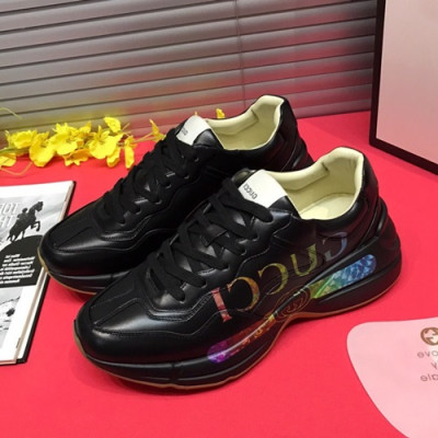 [매장판]Gucci 2019 Mm/Wm Leather Running Shoes - 구찌 2019 남여공용 레더 런닝슈즈 GUCS0264.Size(225 - 270).블랙