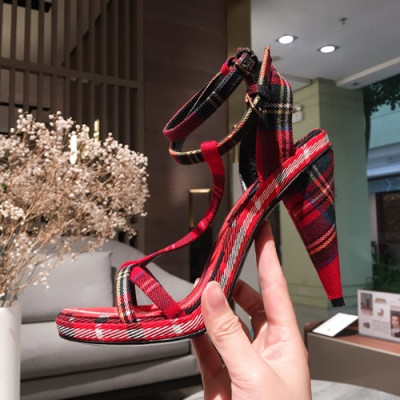 Burberry 2019 Ladies High Heel Sandal - 버버리 2019 여성용 하이힐 샌들 BURS0027,Size(225 - 245).레드