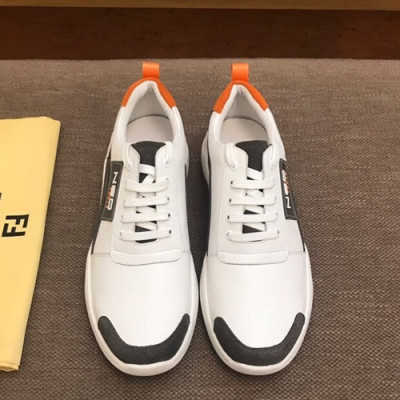 Fendi 2019 Mens Leather Sneakers - 펜디 2019 남성용 레더 스니커즈 FENS0120,Size(240 - 270).화이트