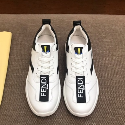 Fendi 2019 Mens Leather Sneakers - 펜디 2019 남성용 레더 스니커즈 FENS0122,Size(240 - 270).화이트