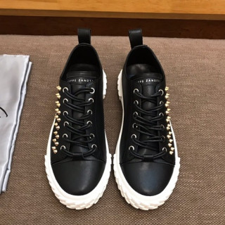 Giuseppe Zanoti 2019 Mens Leather Sneakers - 쥬세페자노티 2019 남성용 레더 스니커즈 GZS0025,Size(240 - 270).블랙