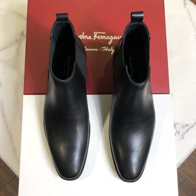 Ferragamo 2019 Mens Leather Boots - 페라가모 2019 남성용 레더 부츠,FGMS0079,Size(240 - 275).블랙