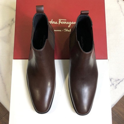 Ferragamo 2019 Mens Leather Boots - 페라가모 2019 남성용 레더 부츠,FGMS0080,Size(240 - 275).브라운