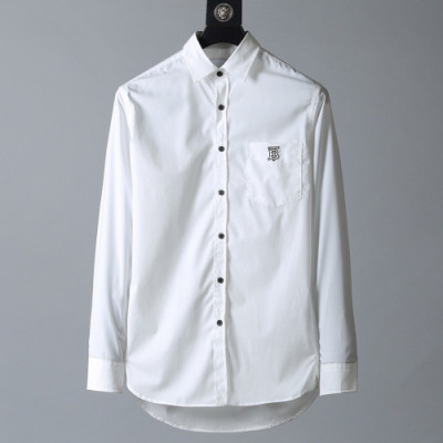 Burberry 2019 Mens Vintage Logo Slim Fit Cotton shirt - 버버리 2019 남성 빈티지 로고 슬림핏 코튼 셔츠 Bur0996x.Size(s - 2xl).화이트