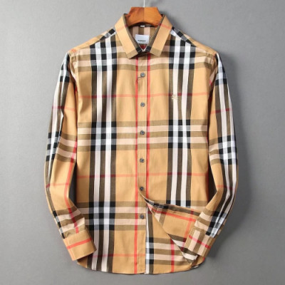 Burberry 2019 Mens Vintage Logo Slim Fit Cotton shirt - 버버리 2019 남성 빈티지 로고 슬림핏 코튼 셔츠 Bur1003x.Size(m - 3xl).카멜