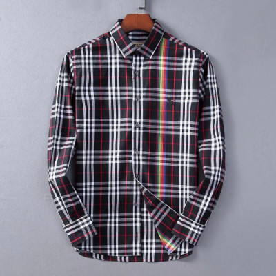 Burberry 2019 Mens Vintage Logo Slim Fit Cotton shirt - 버버리 2019 남성 빈티지 로고 슬림핏 코튼 셔츠 Bur1004x.Size(m - 3xl).블랙