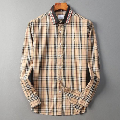 Burberry 2019 Mens Vintage Logo Slim Fit Cotton shirt - 버버리 2019 남성 빈티지 로고 슬림핏 코튼 셔츠 Bur1005x.Size(m - 3xl).카멜