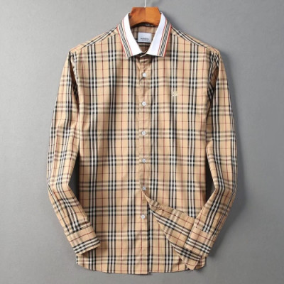 Burberry 2019 Mens Vintage Logo Slim Fit Cotton shirt - 버버리 2019 남성 빈티지 로고 슬림핏 코튼 셔츠 Bur1006x.Size(m - 3xl).카멜