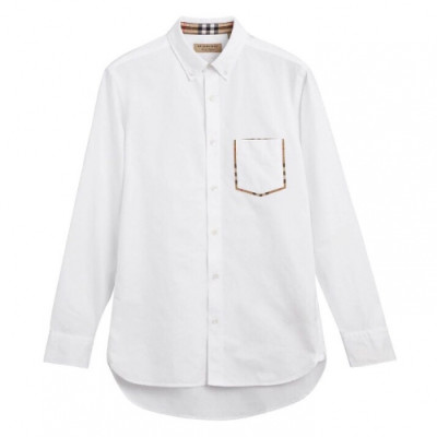 Burberry 2019 Mens Vintage Logo Slim Fit Cotton shirt - 버버리 2019 남성 빈티지 로고 슬림핏 코튼 셔츠 Bur1010x.Size(s - xl).화이트