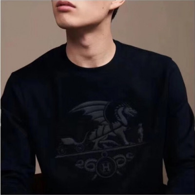 Burberry 2019 Mens Logo Cotton Man-to-man - 버버리 2019 남성 로고 코튼 맨투맨 Bur1012x.Size(m - 2xl).네이비