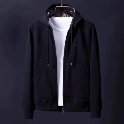 Burberry 2019 Mens Logo Casual Zip-up HoodT - 버버리 2019 남성 로고 캐쥬얼 집업 후드티 Bur1014x.Size(s - 2xl).블랙