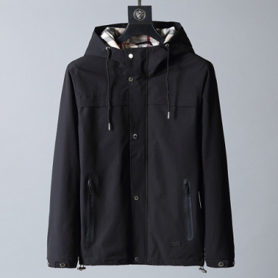 Burberry 2019 Mens Casual Hood Jacket - 버버리 2019 남성 캐쥬얼 후드자켓 Bur1017x.Size(m - 3xl).블랙